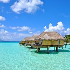Overwater Bungalows at Le Taha'a Resort