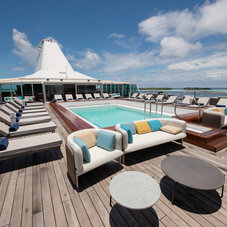 Paul Gauguin; cruise ship; pool deck