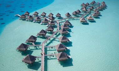 Intercontinental Le Moana Aerial view of the Overwater Bungalows