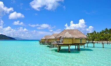 Overwater Bungalows at Le Taha'a Resort