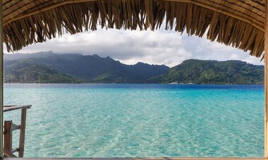 Le Taha'a Resort & Spa by Pearl Resorts Lagoon Views from your Overwater Bungalow at Le Taha'a Resort
