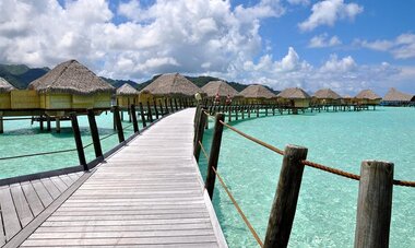Overwater Bungalows at Le Taha'a Resort