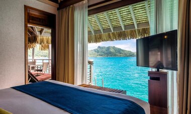 Bedroom views at the InterContinental Bora Bora Resort & Thalasso Spa
