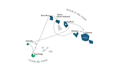 Paul Gauguin Cruises Route Paul Gauguin; cruise ship; route