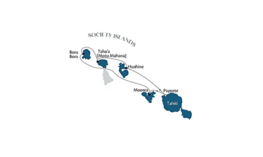 Paul Gauguin Cruise_route_society islands Paul Gauguin; route