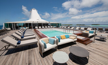 Paul Gauguin Cruise Ship Pool Deck Paul Gauguin; cruise ship; pool deck