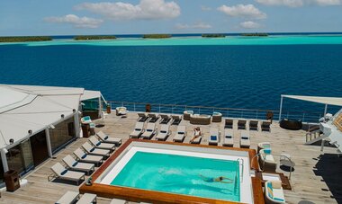 Paul Gauguin; cruise ship; pool deck