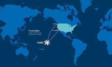 US - Tahiti - Cook Islands Map 